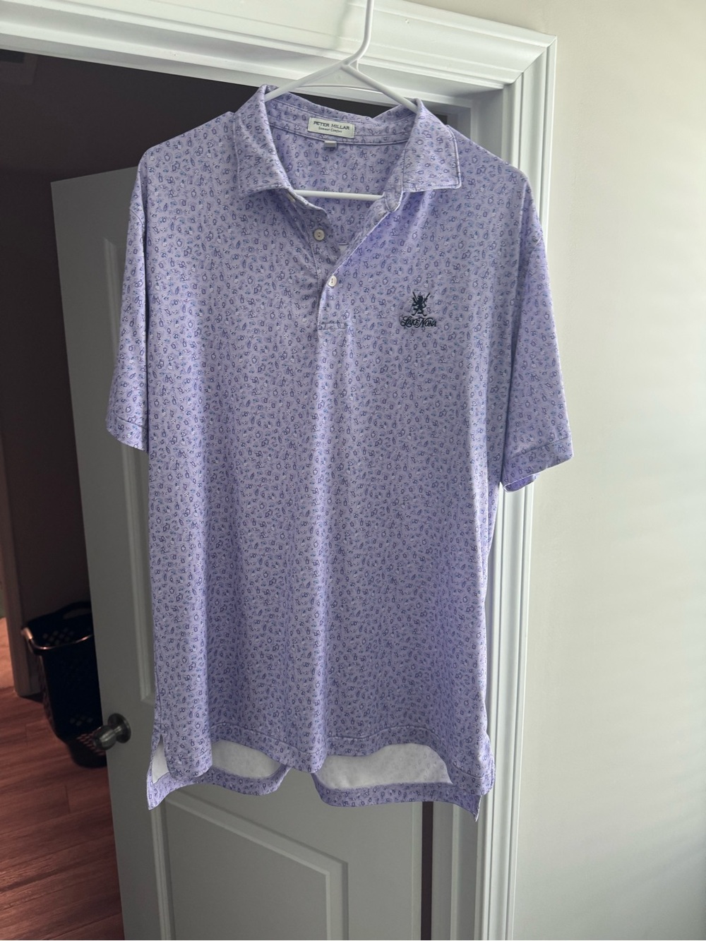 Peter Millar  Lavender Microprint Polo